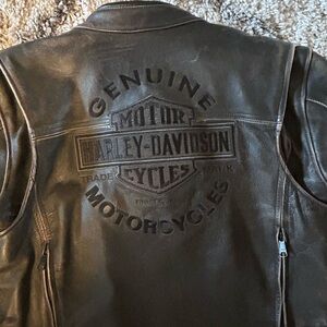 Harley-Davidson Genuine Leather Motorcycle Jacket - Dark Brown
